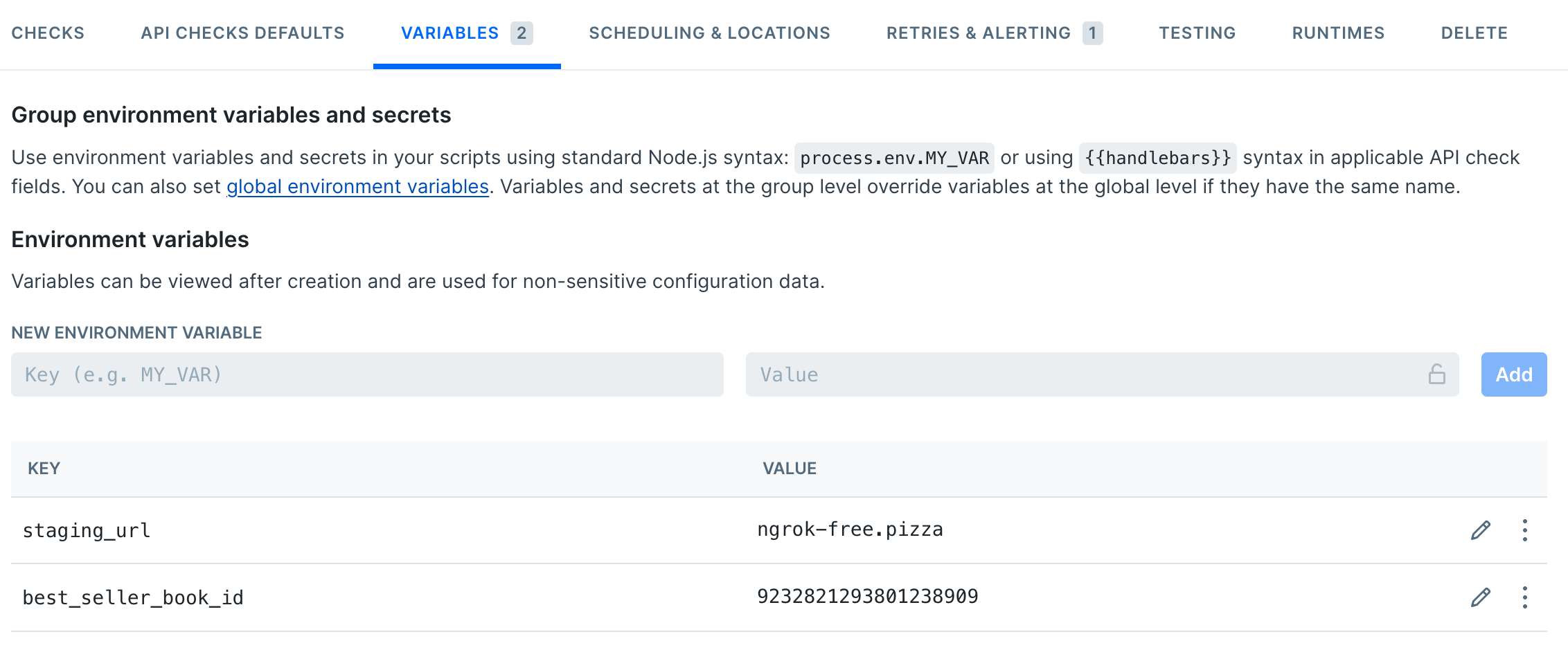 alert settings account / threshold alerting